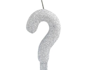 Vela glitter prata ? (Interrogação)