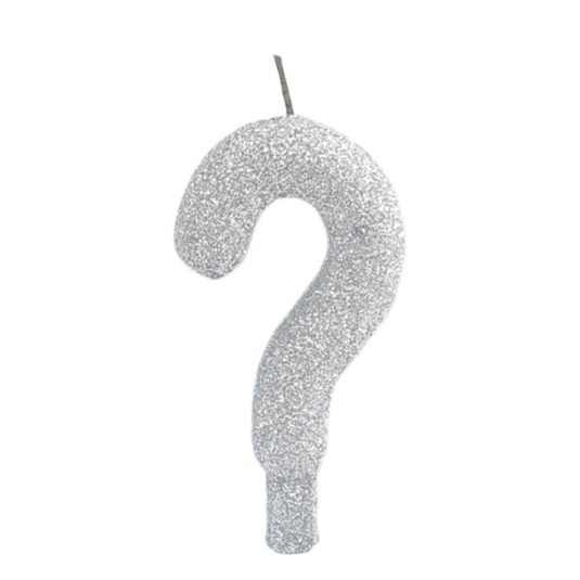 Vela glitter prata ? (Interrogação)